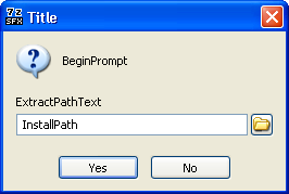 BeginPrompt with ExtractPath